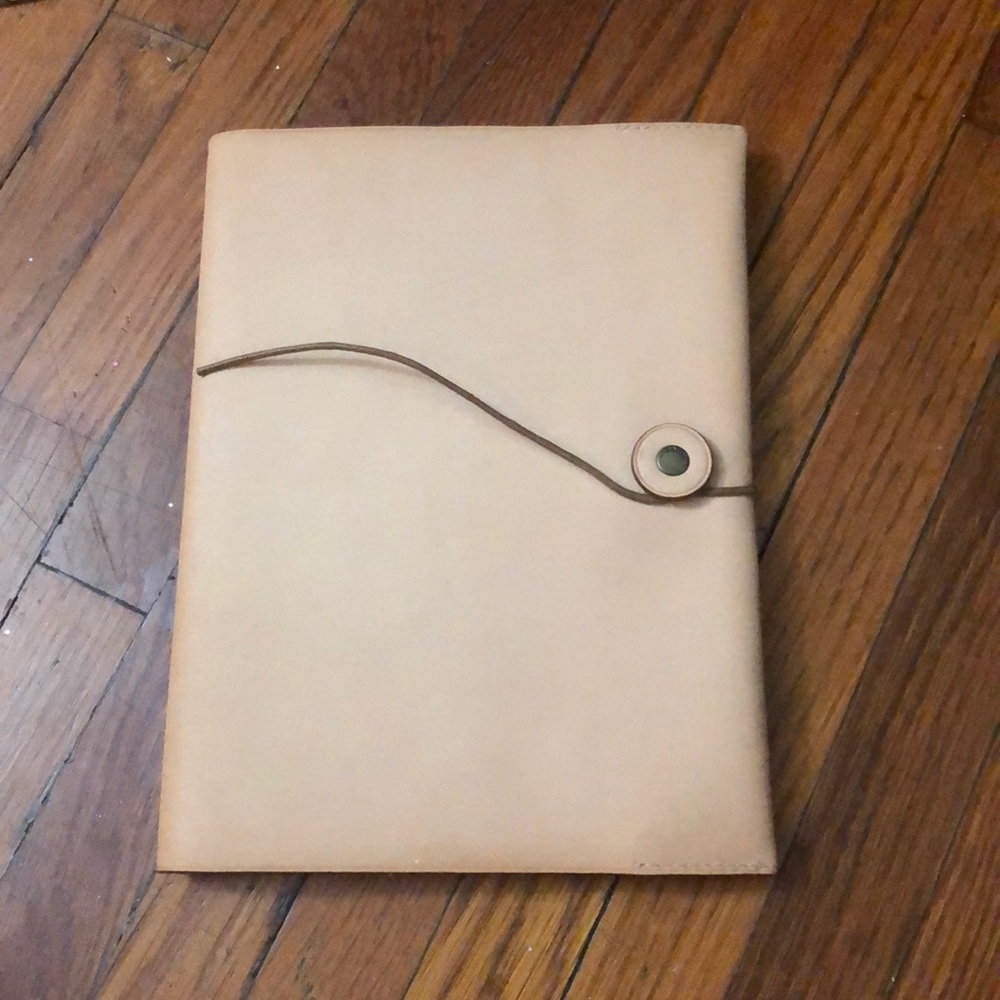 Coach leather bound journal